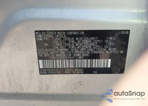 2009 Toyota Rav4 from USA, damaged, VIN JTMBF33V595003864